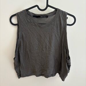 Isabel Benenato Gray Cropped Tank
